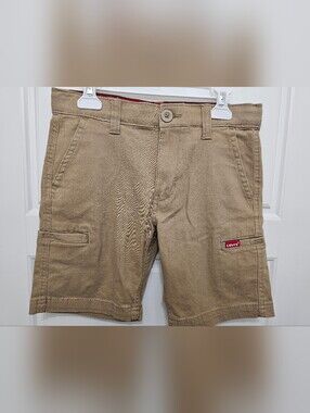Levi's Youth Khaki Cargo Shorts with Side Pockets Size 8R